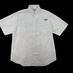 Columbia Men's White Short Sleeve Shirt size Large